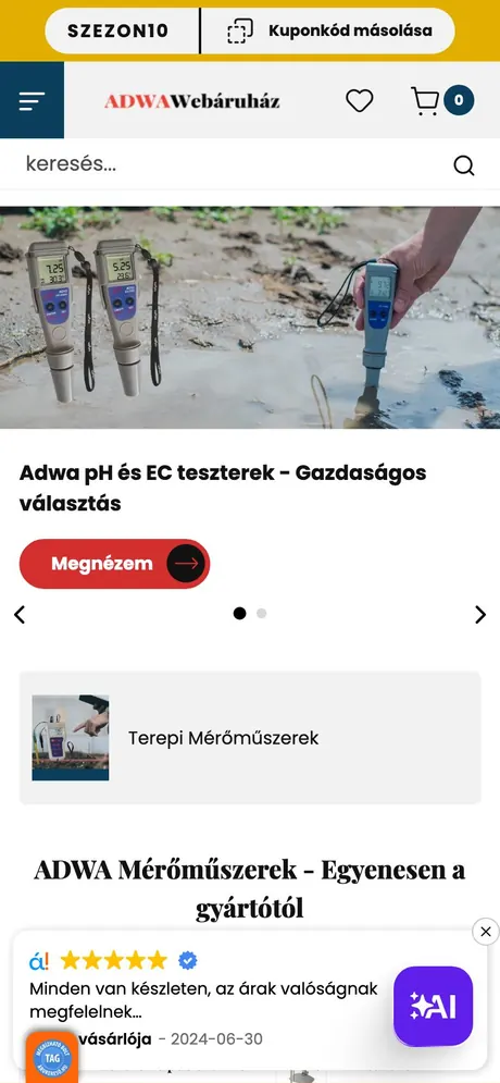 ADWA Webáruház – előtte